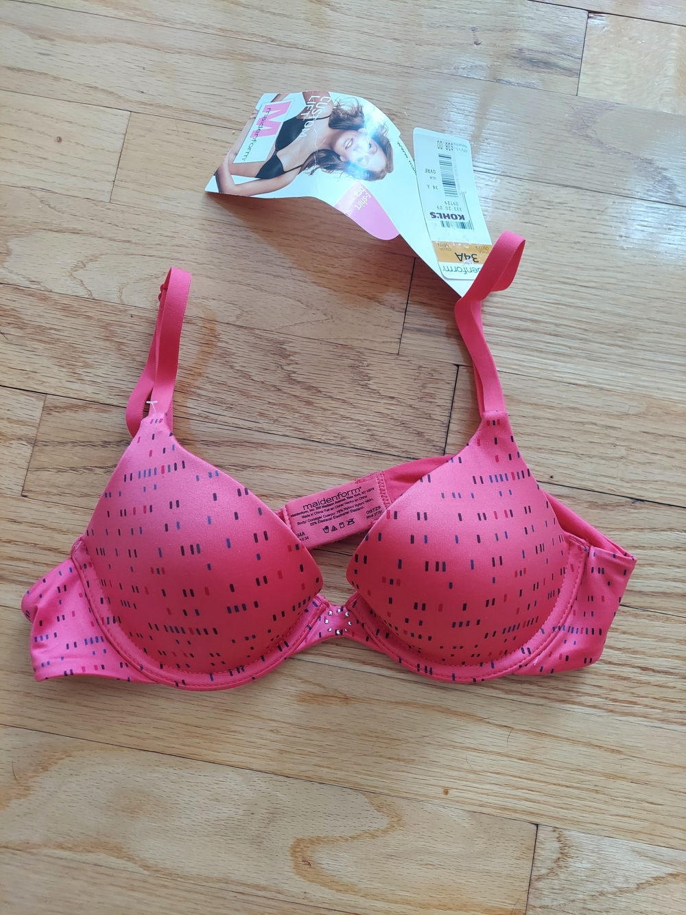 Maidenform Hot Pink Padded Bra